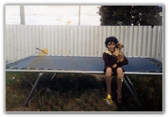 LJ on trampoline Rosebery St
